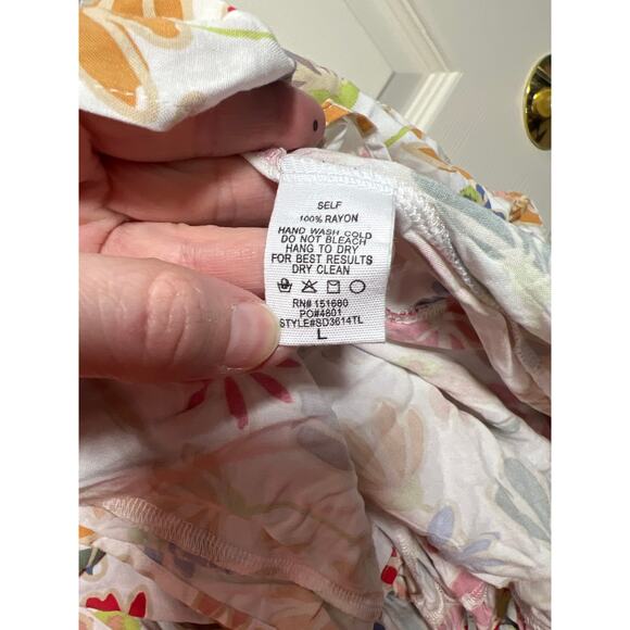 Talulah Anthropologie Flower Swing Dress Braided Tie Mini Dress Women's Large - Picture 7 of 11